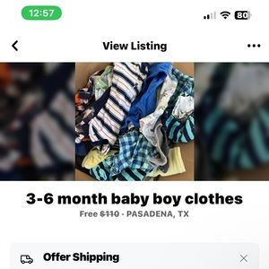 Baby boy clothes NB-6 Months. Selling by piece or by box.